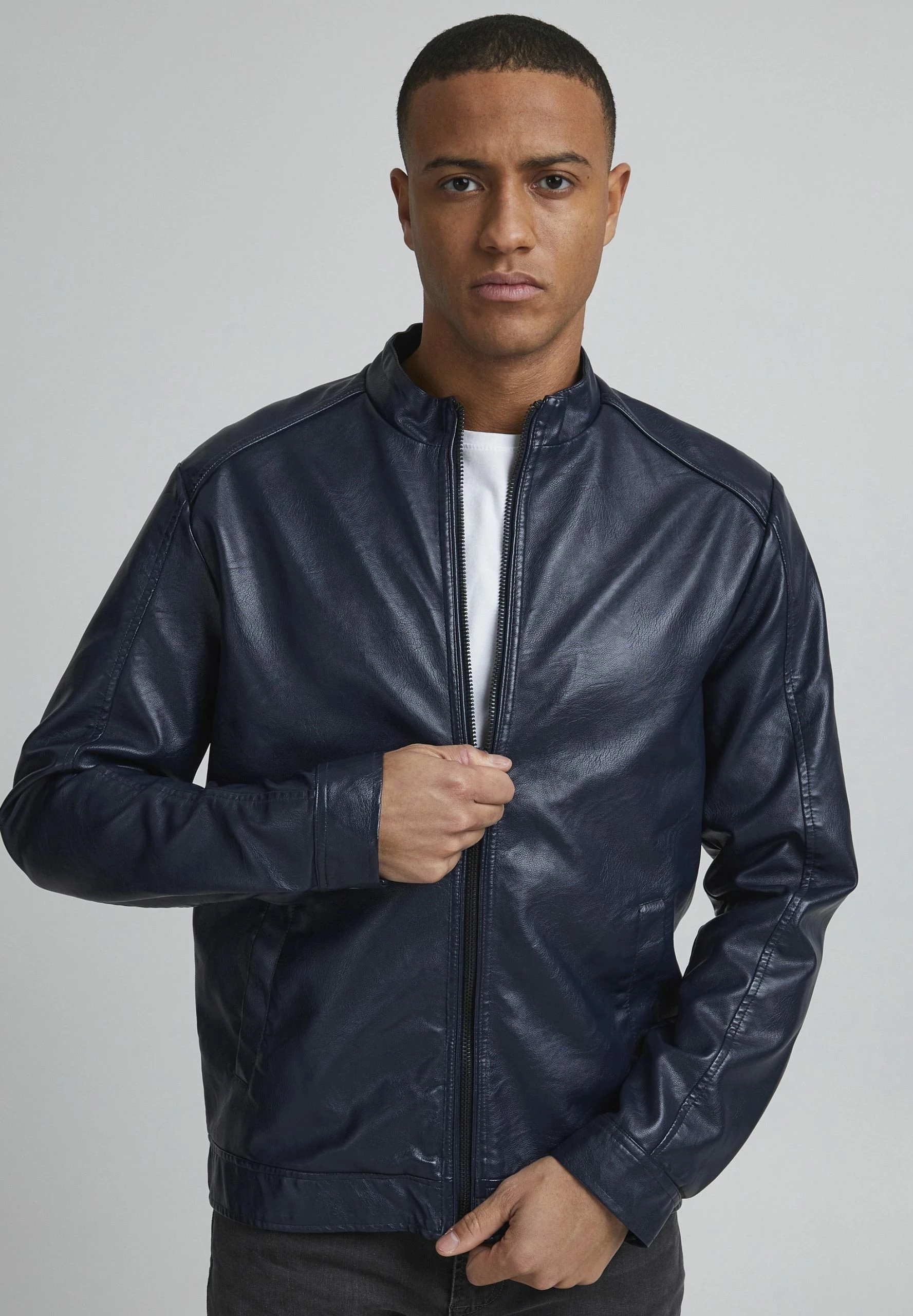 Blend Outerwear - Chaqueta De Cuero Sintético - Dress Blues 1 Blend Outerwear - Chaqueta De Cuero Sintético - Dress Blues