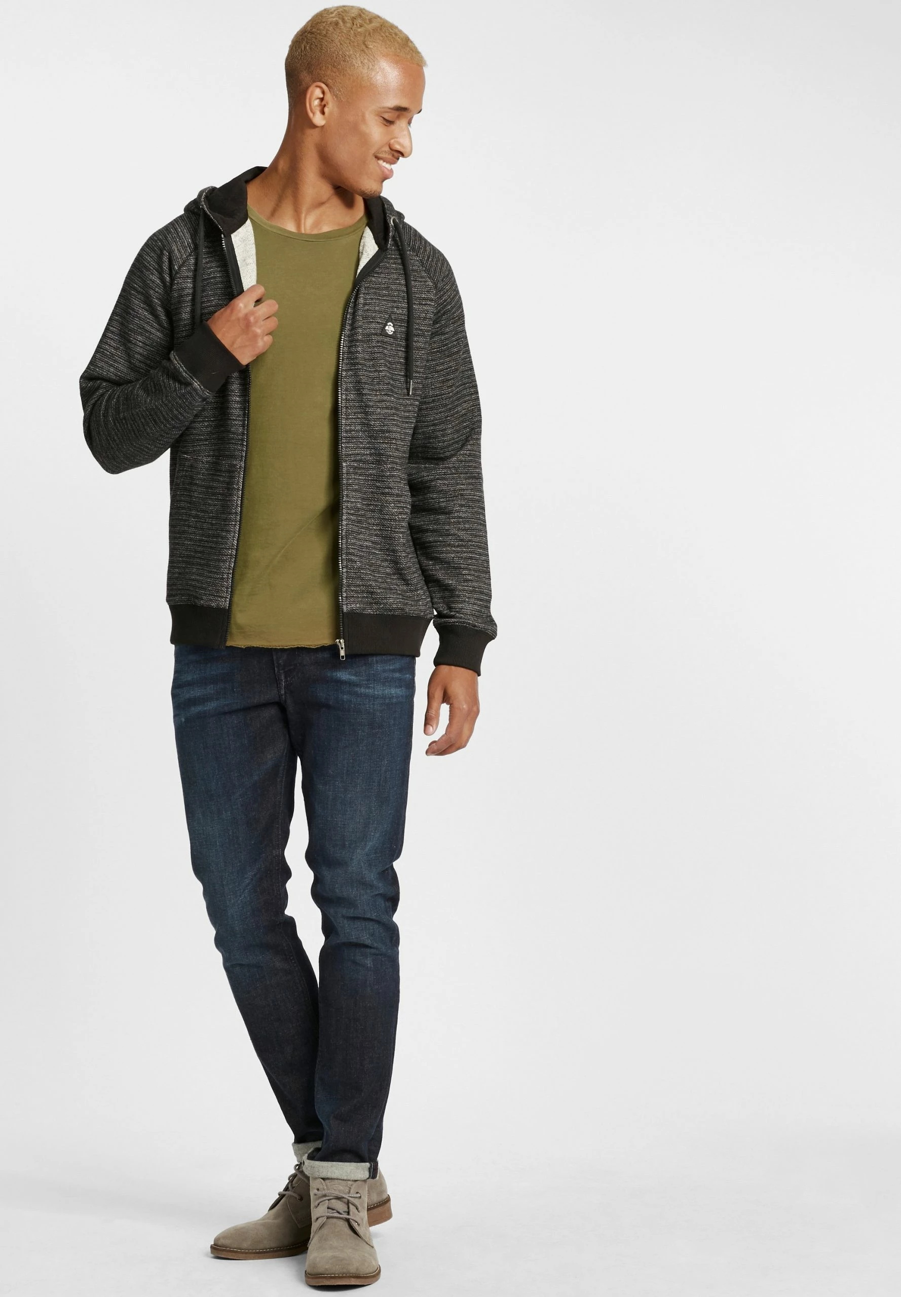 Blend Bhnuka - Sudadera Con Cremallera - Charcoal Mix 2 Blend Bhnuka - Sudadera Con Cremallera - Charcoal Mix - Imagen 2