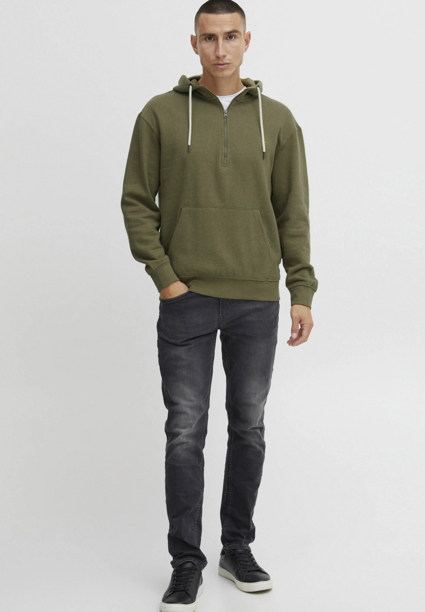 Blend Jersey Con Capucha - Military Olive 2 Blend Jersey Con Capucha - Military Olive - Imagen 2