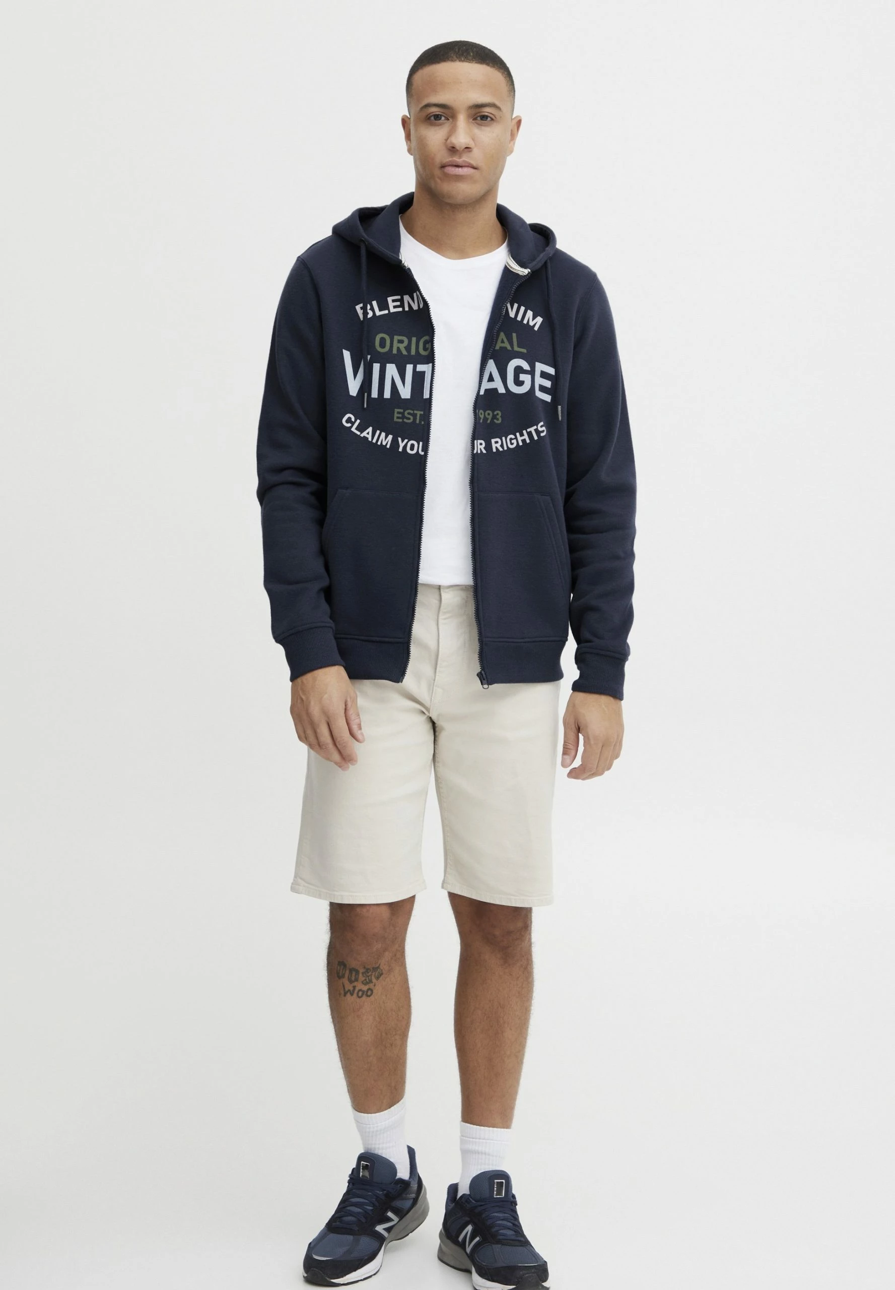 Blend Sudadera Con Cremallera - Dress Blues 2 Blend Sudadera Con Cremallera - Dress Blues - Imagen 2