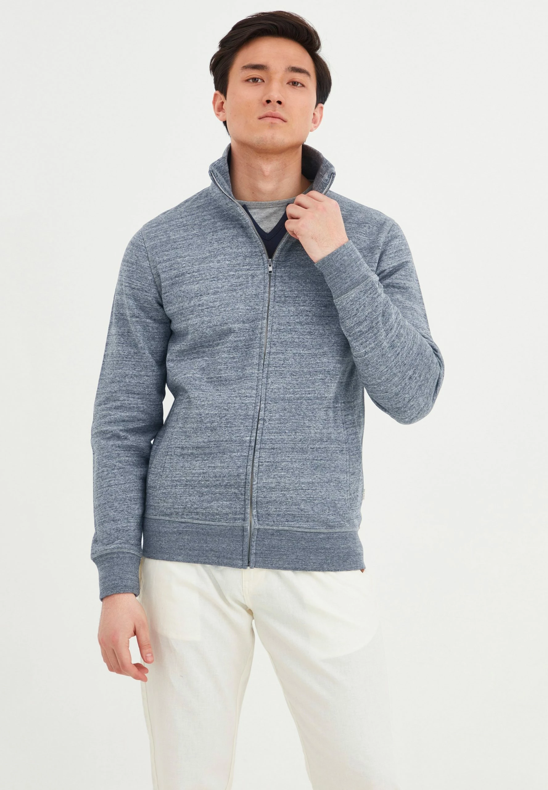 Blend Bhlenner - Sudadera Con Cremallera - Pewter Mix 1 Blend Bhlenner - Sudadera Con Cremallera - Pewter Mix