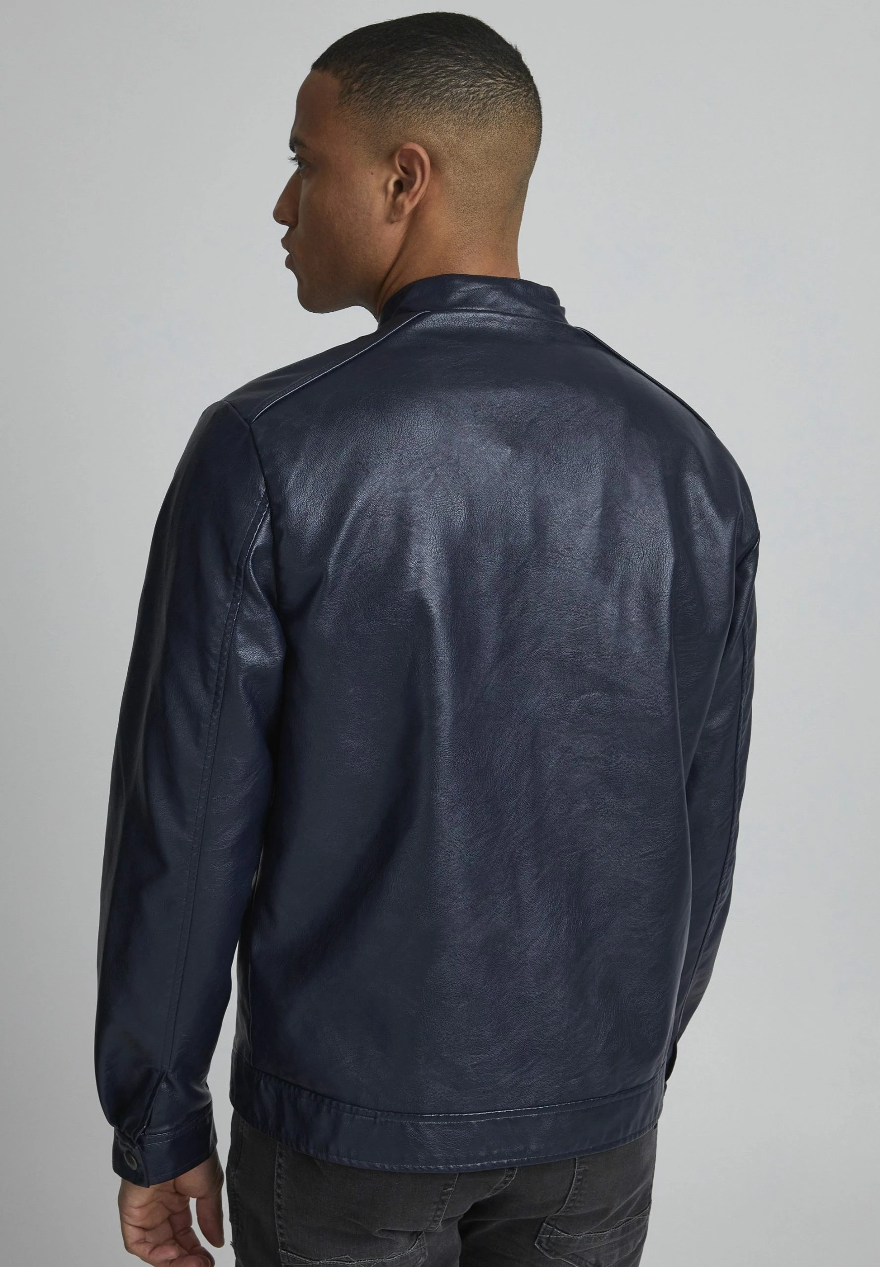 Blend Outerwear - Chaqueta De Cuero Sintético - Dress Blues 3 Blend Outerwear - Chaqueta De Cuero Sintético - Dress Blues - Imagen 3