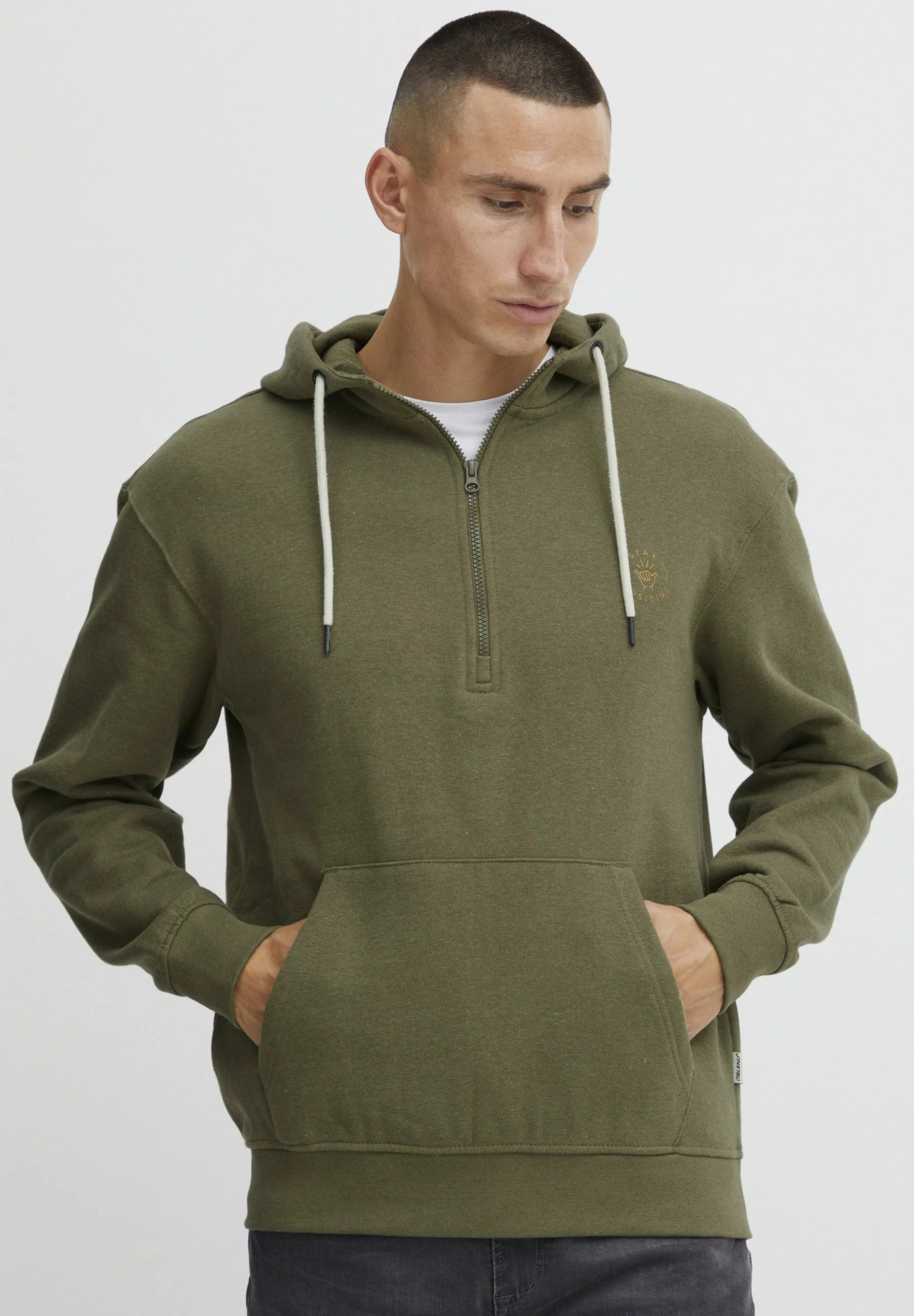 Blend Jersey Con Capucha - Military Olive 1 Blend Jersey Con Capucha - Military Olive