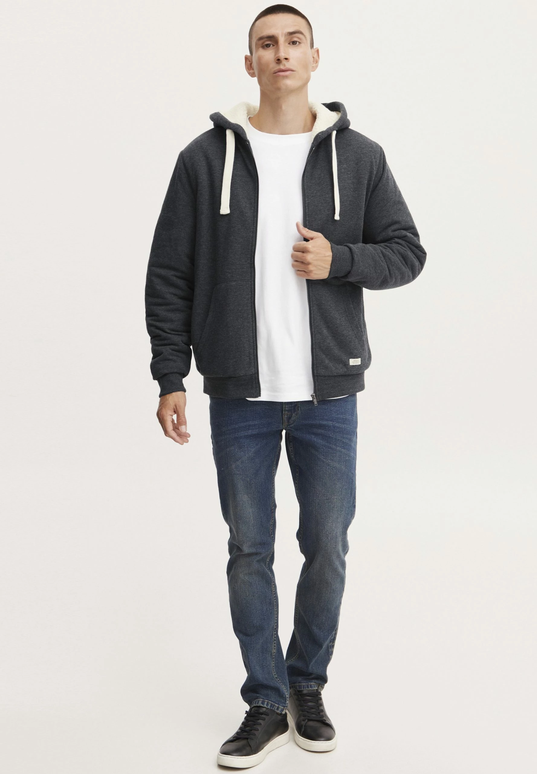 Blend Sudadera Con Cremallera - Charcoal Mix 2 Blend Sudadera Con Cremallera - Charcoal Mix - Imagen 2