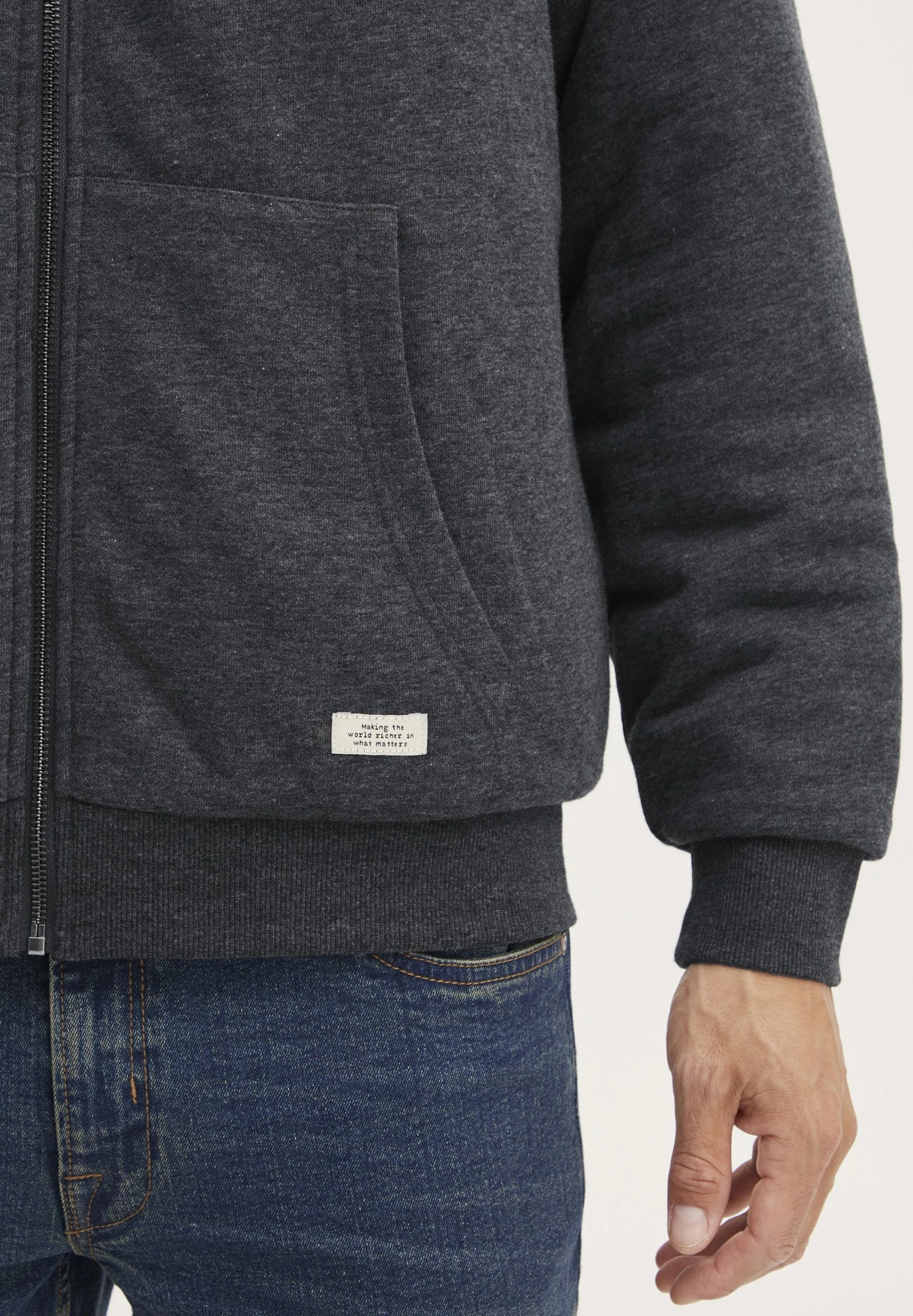 Blend Sudadera Con Cremallera - Charcoal Mix 7 Blend Sudadera Con Cremallera - Charcoal Mix - Imagen 7