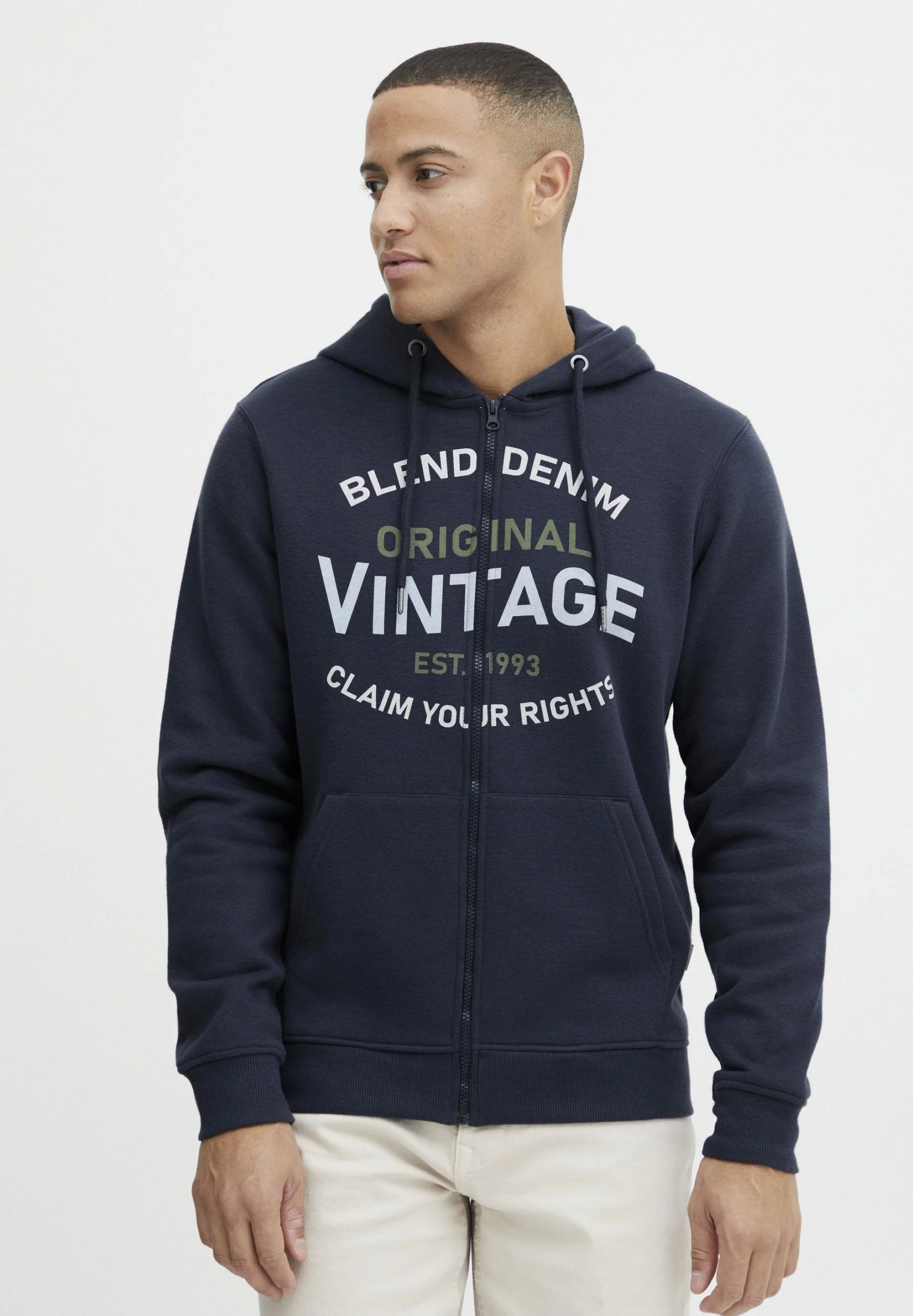 Blend Sudadera Con Cremallera - Dress Blues 1 Blend Sudadera Con Cremallera - Dress Blues