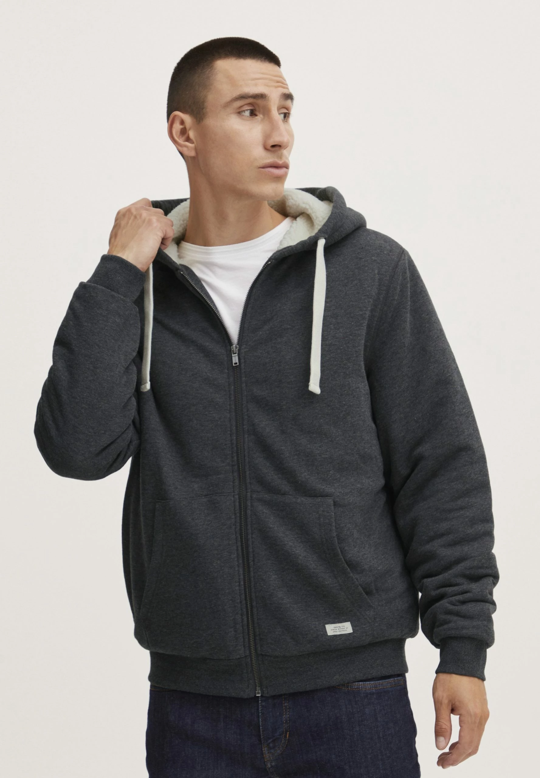 Blend Sudadera Con Cremallera - Charcoal Mix 4 Blend Sudadera Con Cremallera - Charcoal Mix - Imagen 4