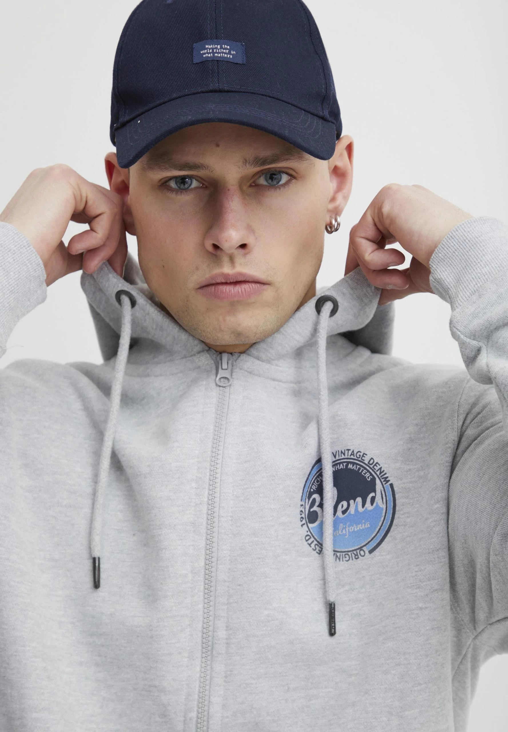 Blend Sudadera Con Cremallera - Stone Mix 4 Blend Sudadera Con Cremallera - Stone Mix - Imagen 4