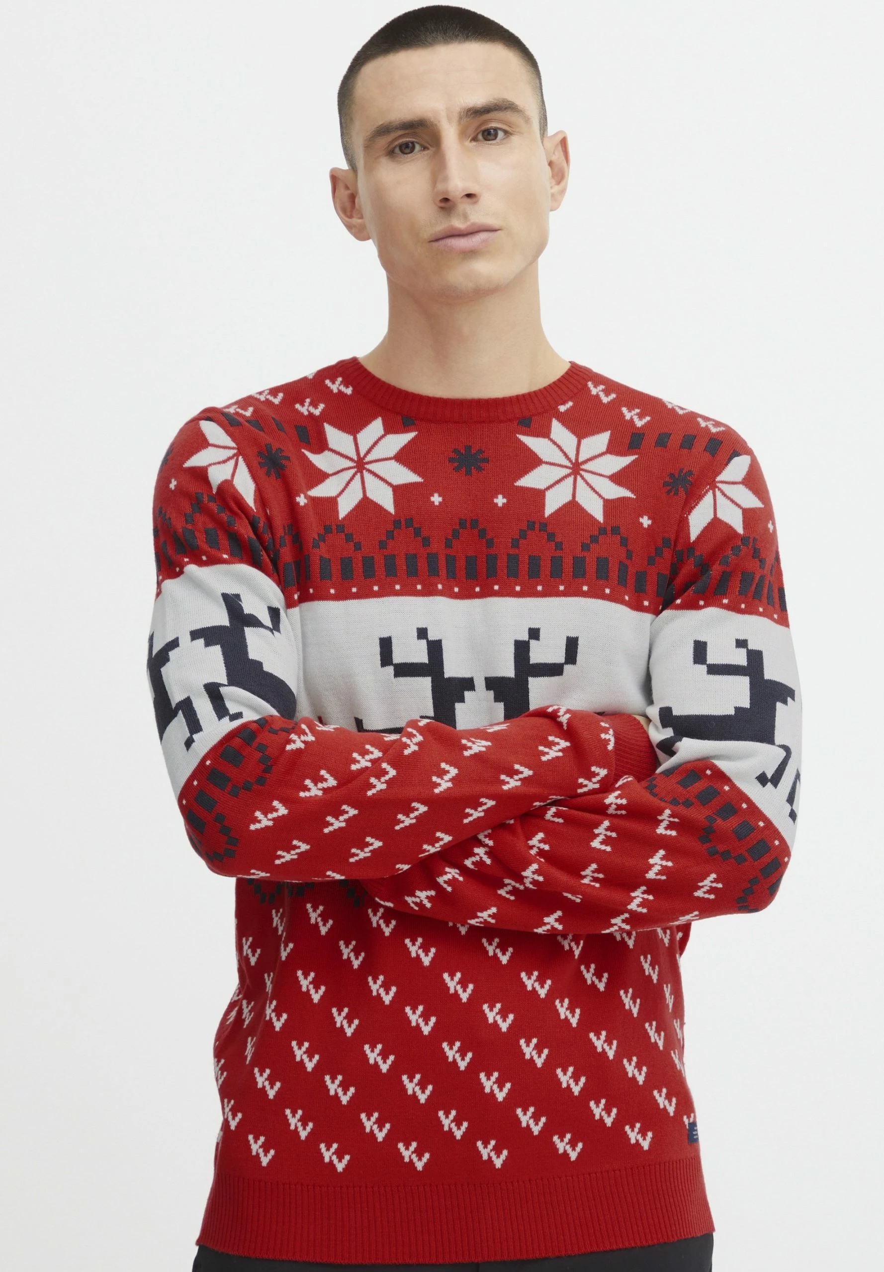 Blend Christmas - Jersey De Punto - Mars Red 1 Blend Christmas - Jersey De Punto - Mars Red